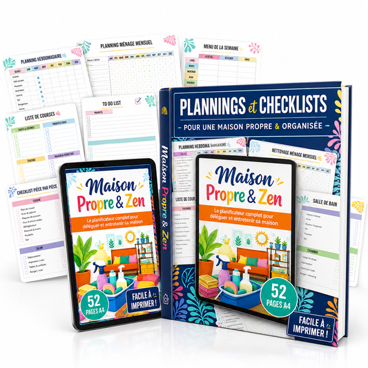 Maison propre & organisée en 15 min/jour - Planificateur Ménage | Inclut Version TDAH